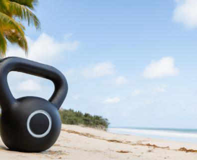 Kettlebell sur la plage