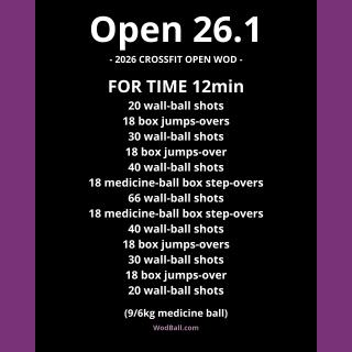 Plan du WOD Open 26.1