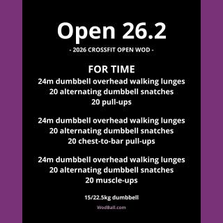 Plan d'entraînement Open 26.2 WOD