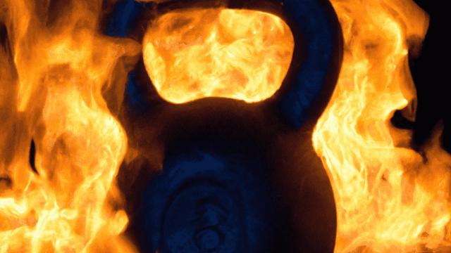 Kettlebell en feu