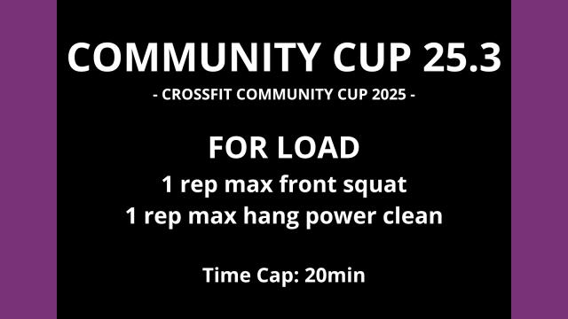 Plan du community cup 25.3