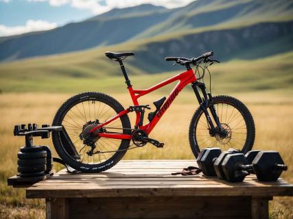 Mountain biking outdoors