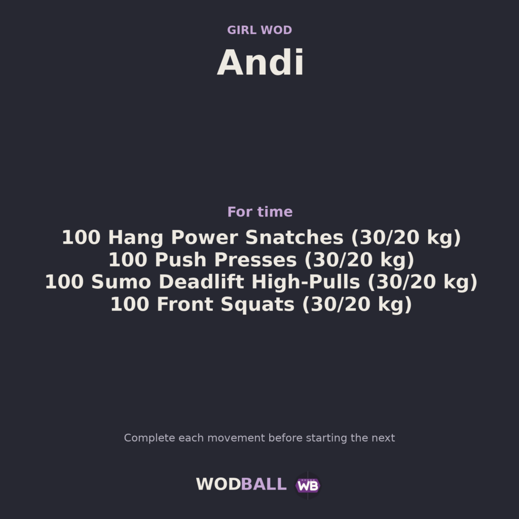Andi &mdash; Wodball training resource.