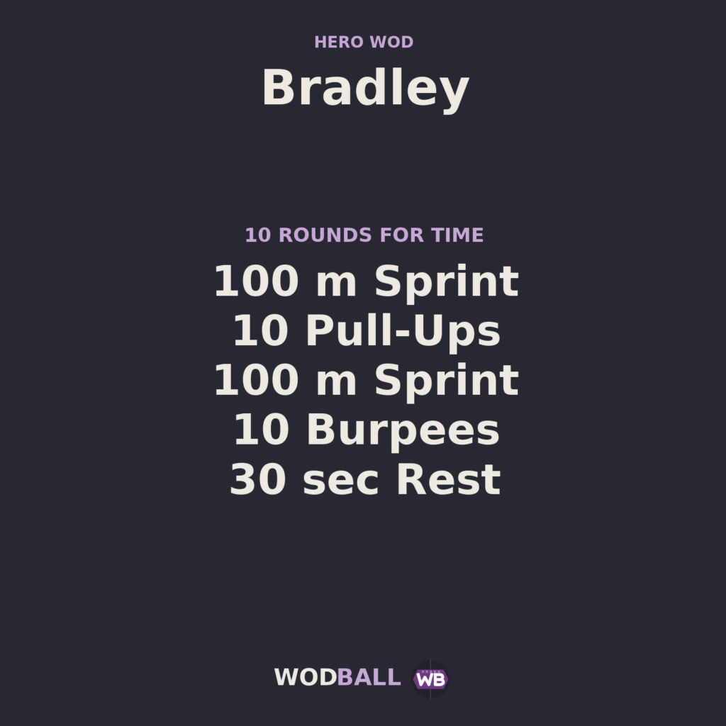 Bradley workout programme in English.