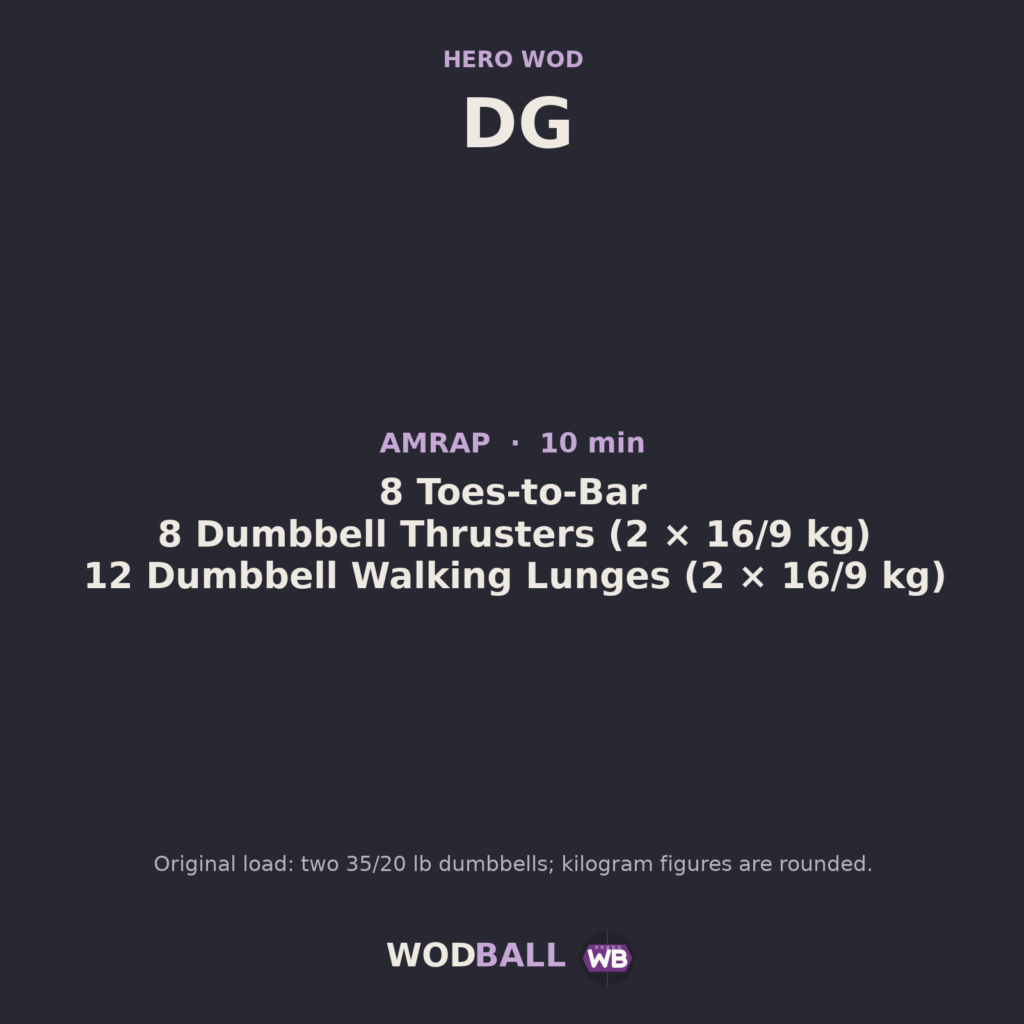 DG — programme du WOD