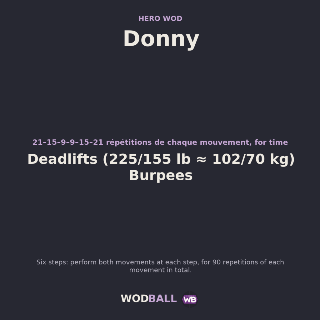 Donny — programme du WOD