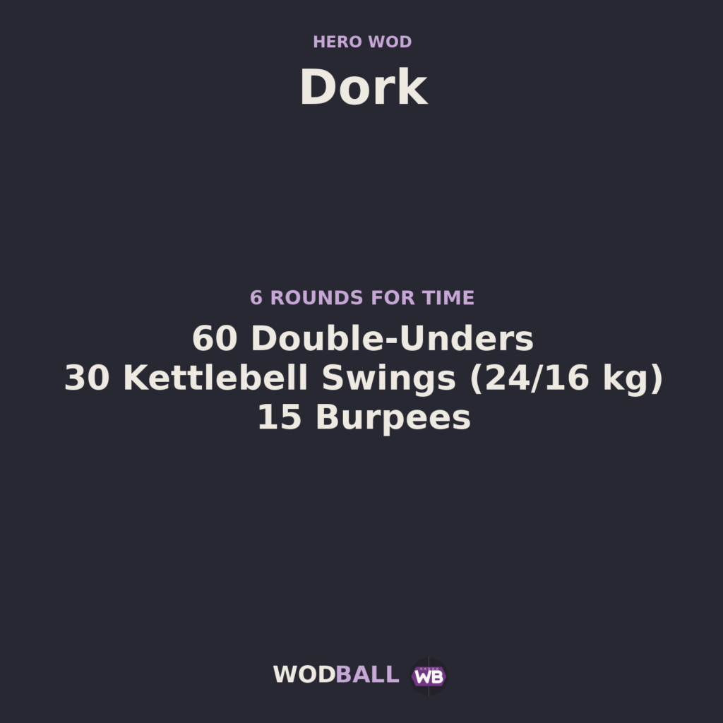 Dork workout programme in English.
