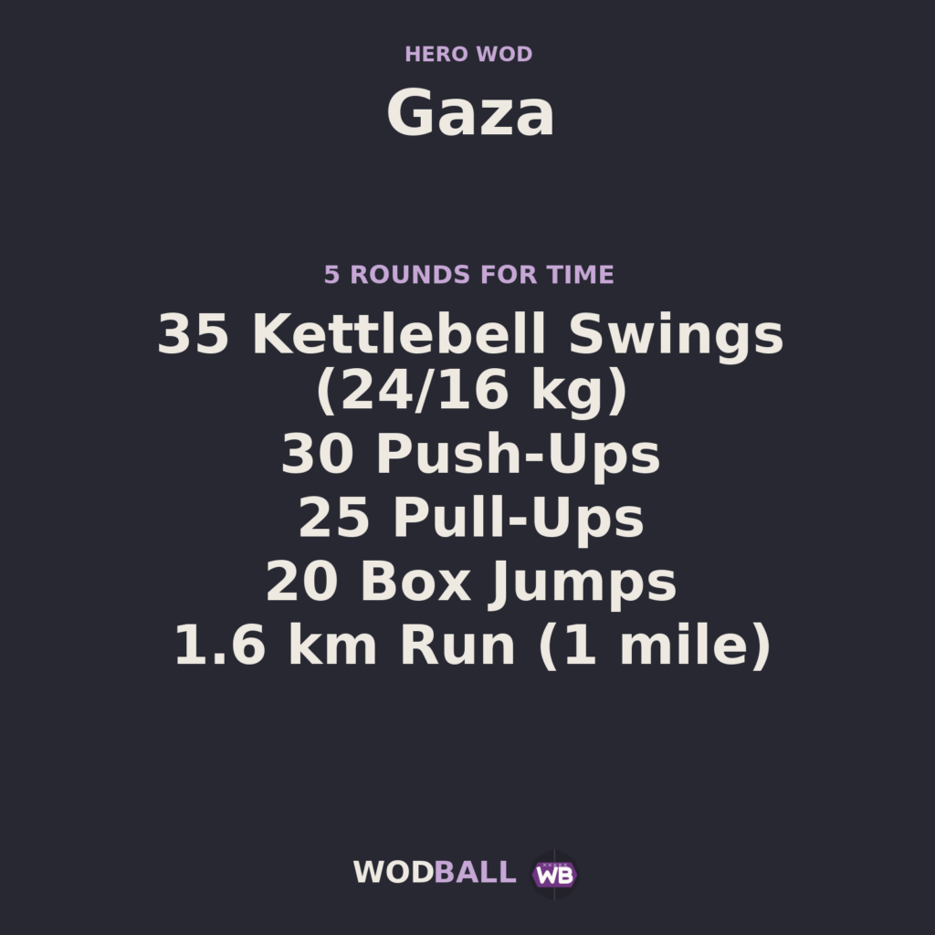 Gaza workout programme in English.