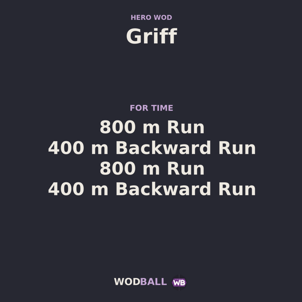 Griff workout programme in English.