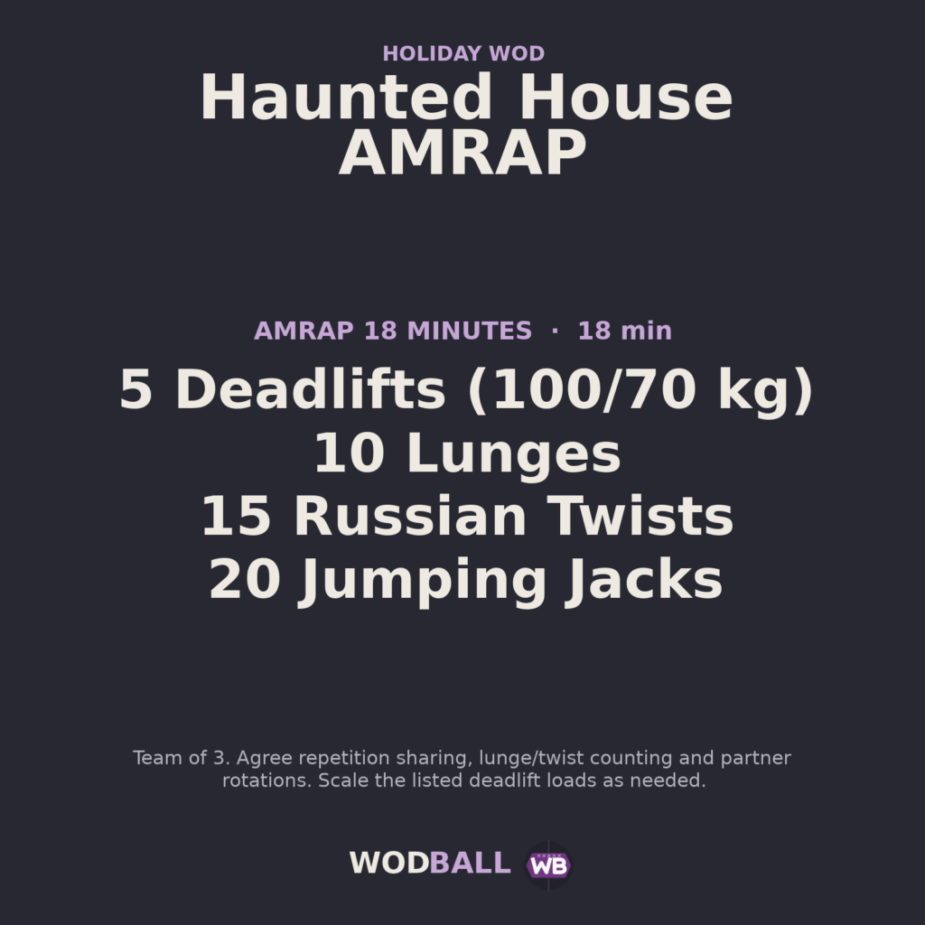 Haunted House AMRAP — programme du WOD