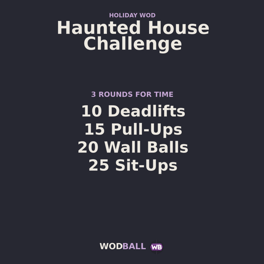 Haunted House Challenge workout programme in English.
