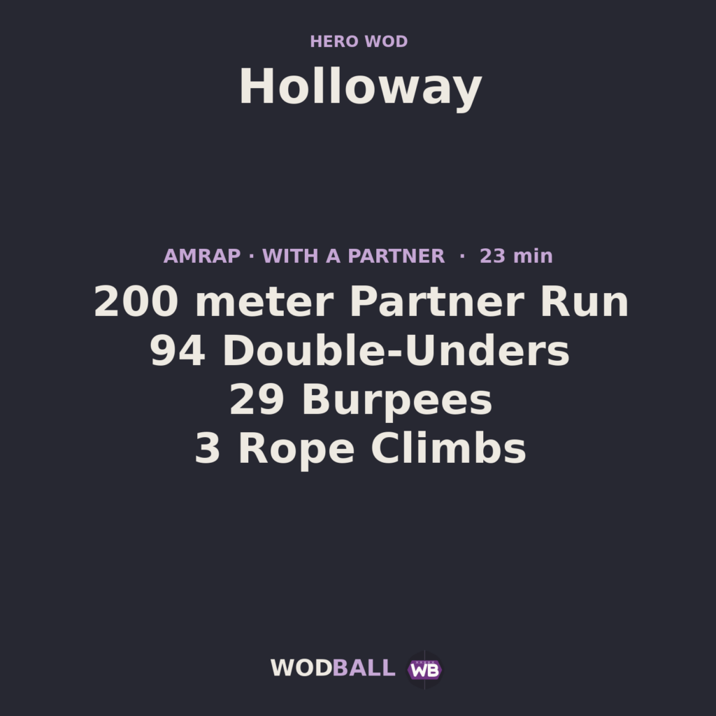 Holloway — programme du WOD