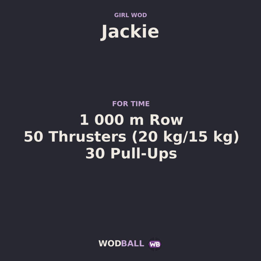 Jackie workout programme in English.