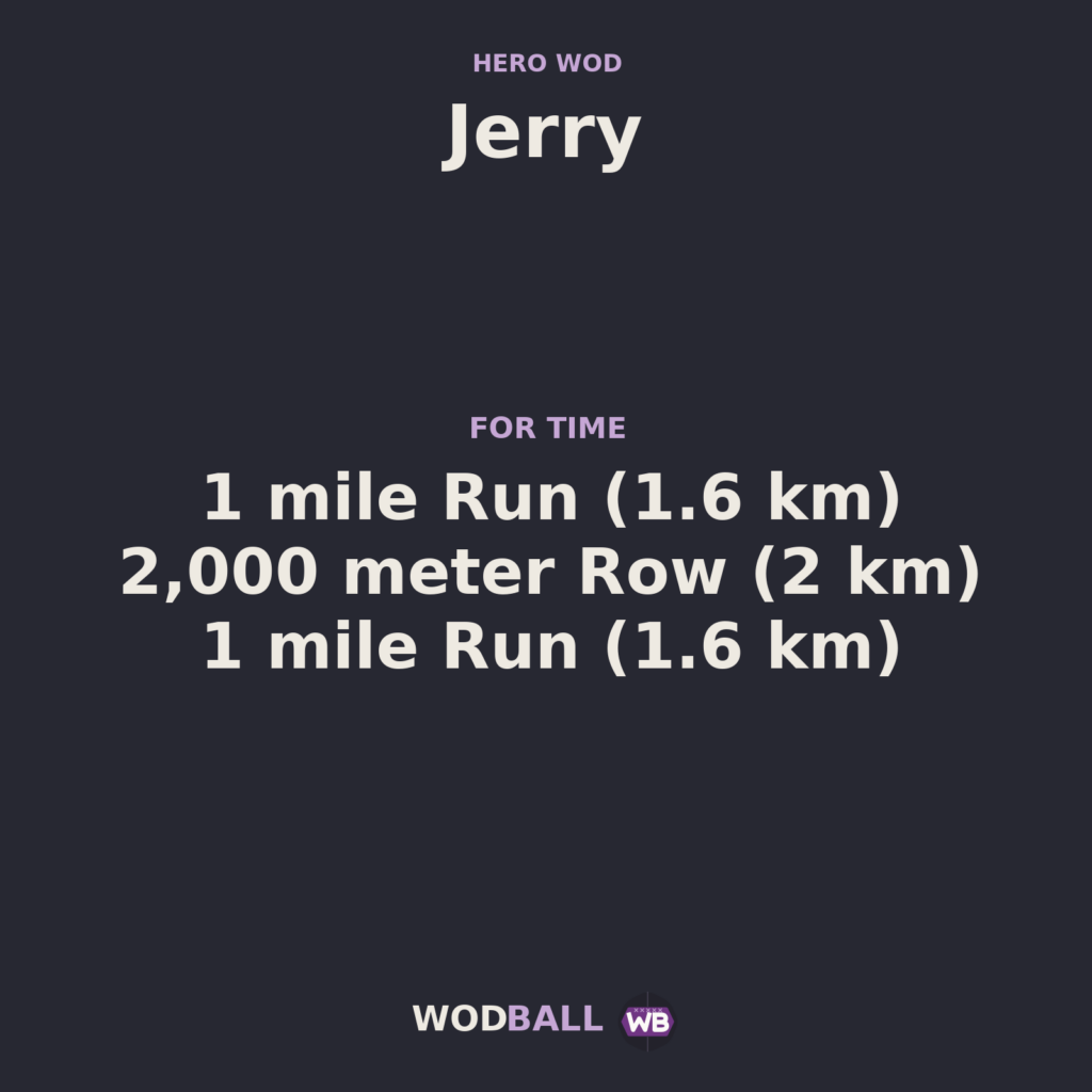 Jerry workout programme in English.