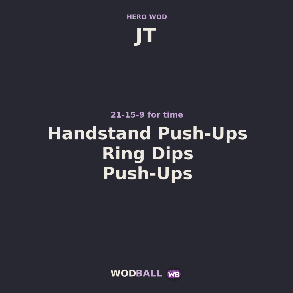 JT workout programme in English.