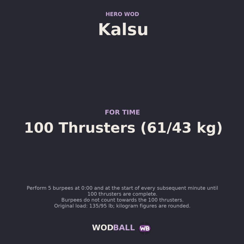 Kalsu workout programme in English.