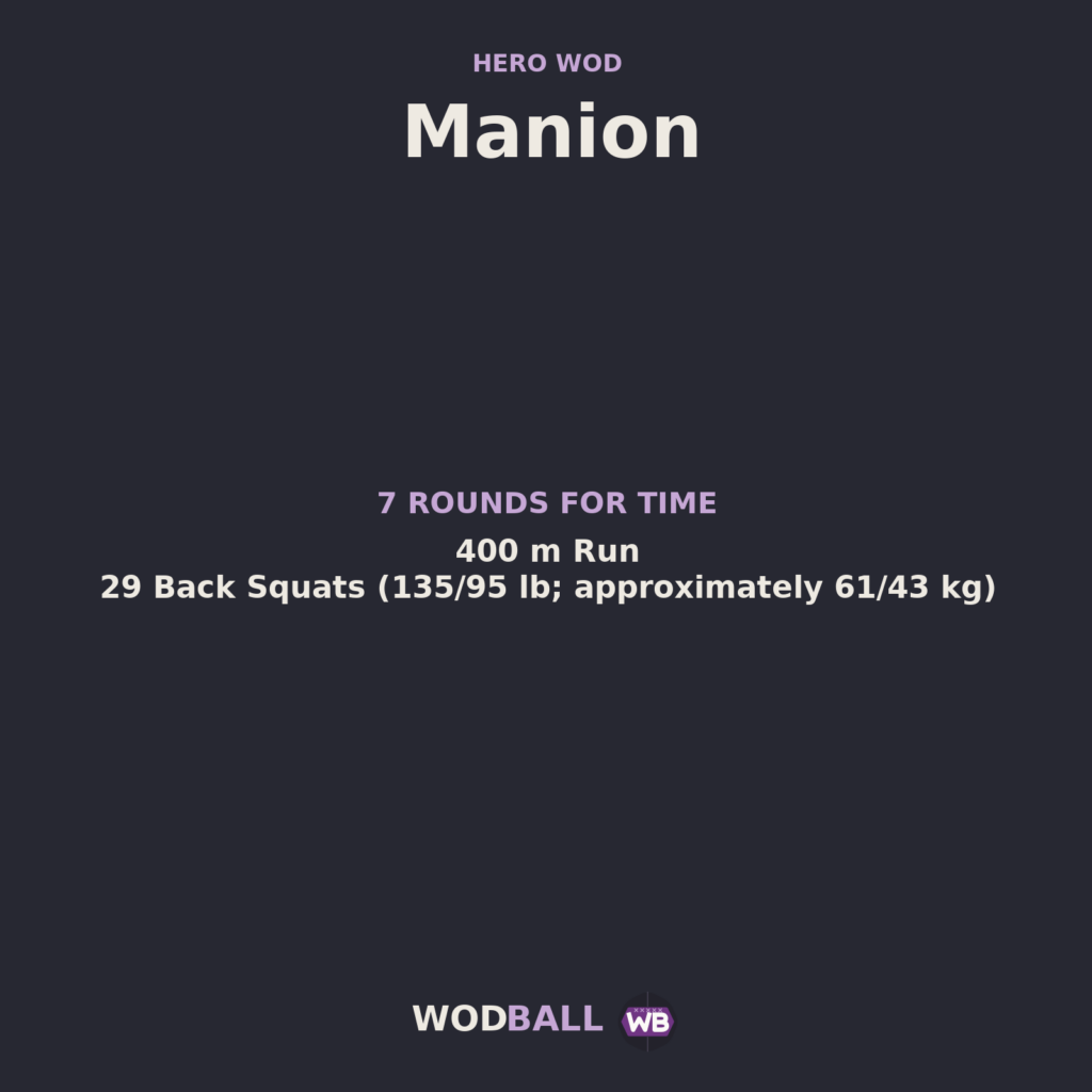 Manion — programme du WOD