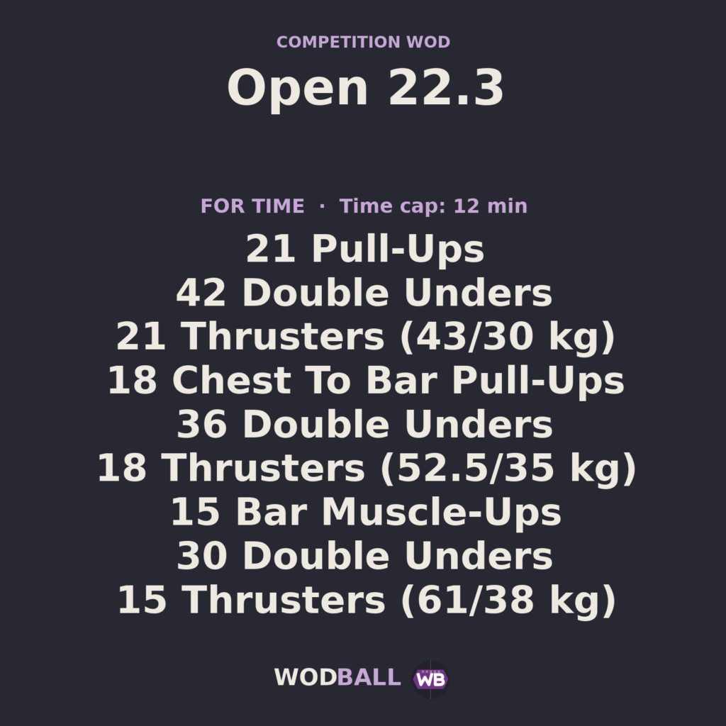 Open 22.3 &mdash; Wodball training resource.