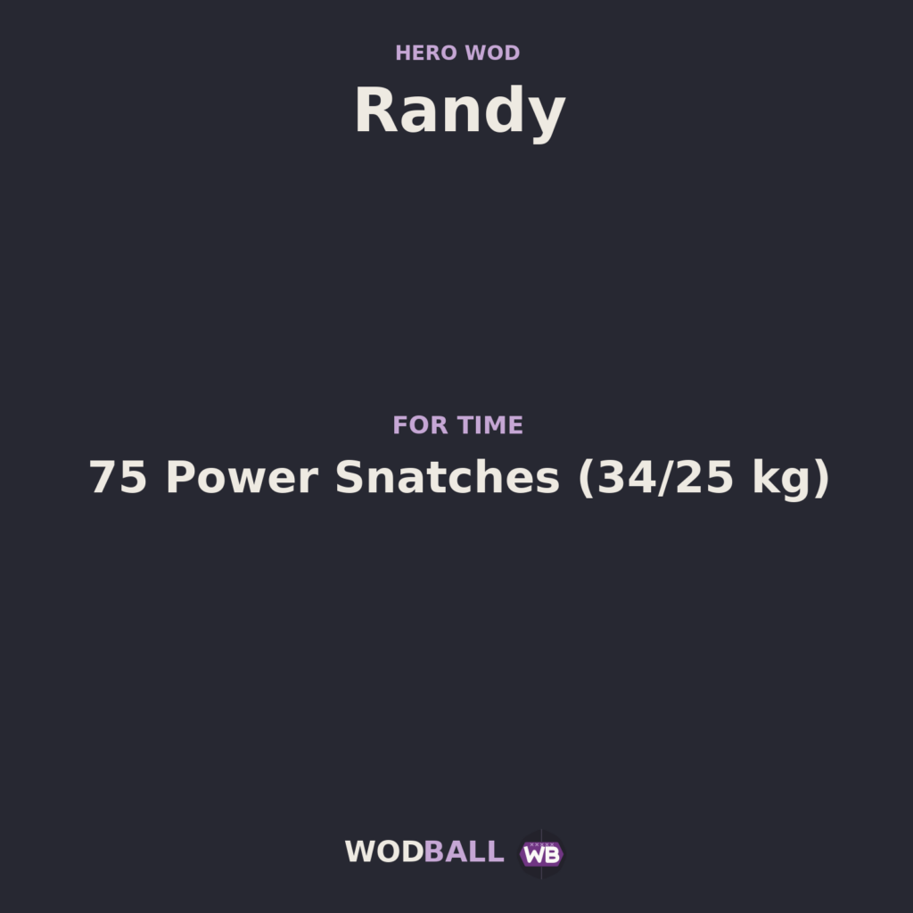 Randy — programme du WOD