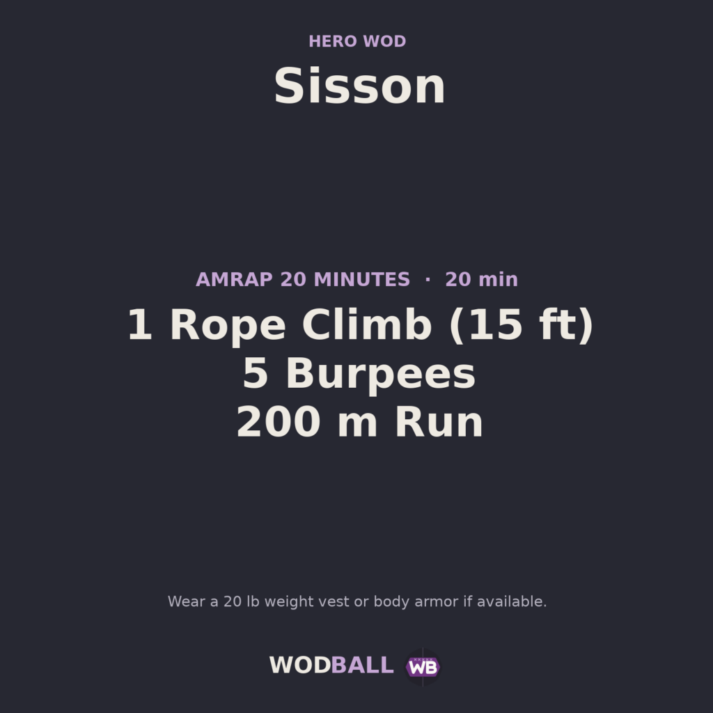 Sisson — programme du WOD