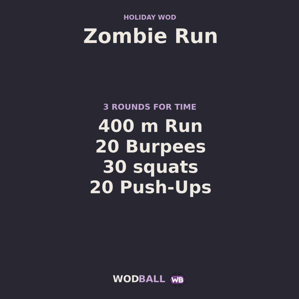 Zombie Run workout programme in English.